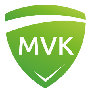 grün weißes Logo der Firma MVK